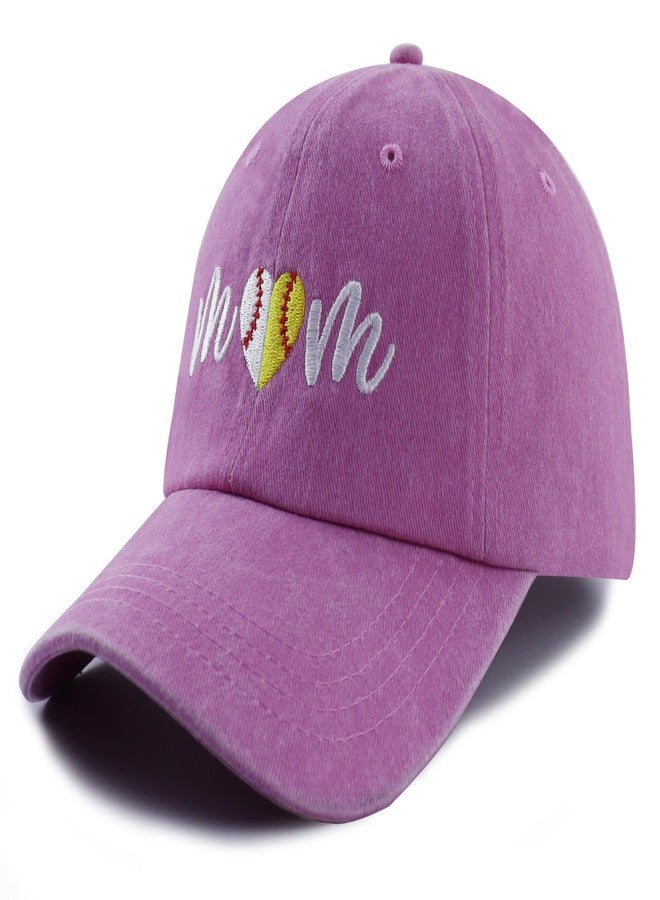 Wsaztulp Softball Gifts for Women, Softball Mom Hat, Baseball Mom Accessories Baseball Cap, Christmas Mothers Day Birthday Gifts for New Mama Grandma Wife Aunt Pink - Image 2